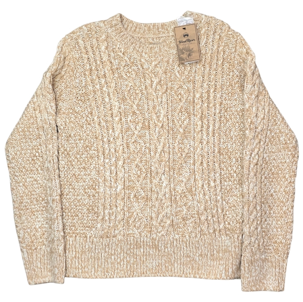 *NWT* WINDRIVER HERITAGE Cable Knit Sweater, Chunky Knit Sweater For Women